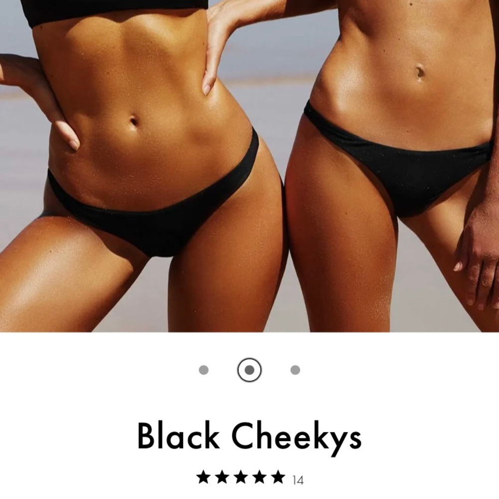 ARK SWIMWEAR BLACK CHEEKY BIKINI BOTTOMS